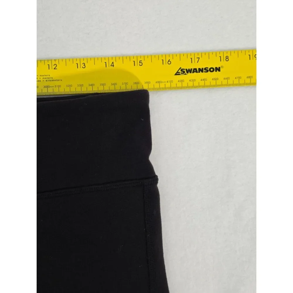 Alo Yoga Moto Leggings Black Ribbed Pintuck Mesh Panel Athleisure Women L